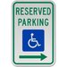 Accessible Reserved Parking Sign Right Arrow